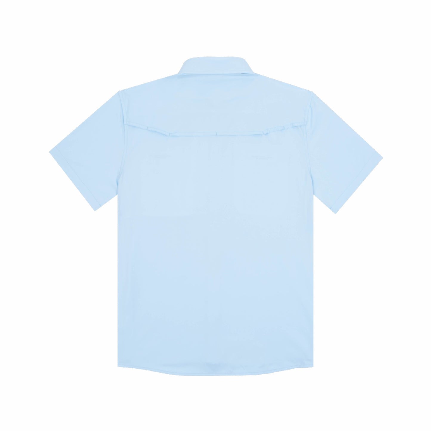 Poncho Outdoors Blue Short Sleeve Fishing Shirt