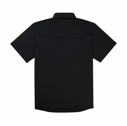 Poncho Outdoors Black Short Sleeve Fishing Shirt