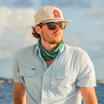 Poncho Outdoors Blue Short Sleeve Fishing Shirt