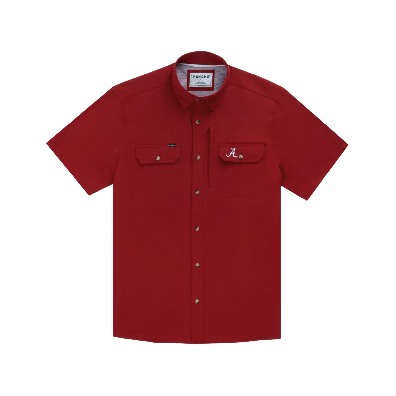 Poncho Outdoors Black Short Sleeve Fishing Shirt