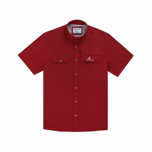 Poncho Outdoors Black Short Sleeve Fishing Shirt