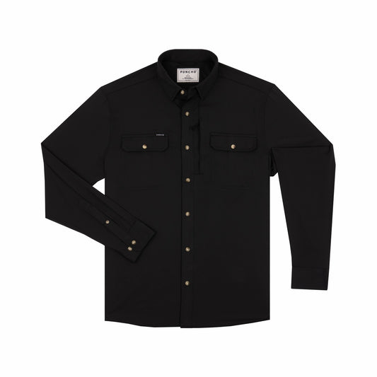 Poncho Outdoors The Black Smoke - Black Long Sleeve Shirt