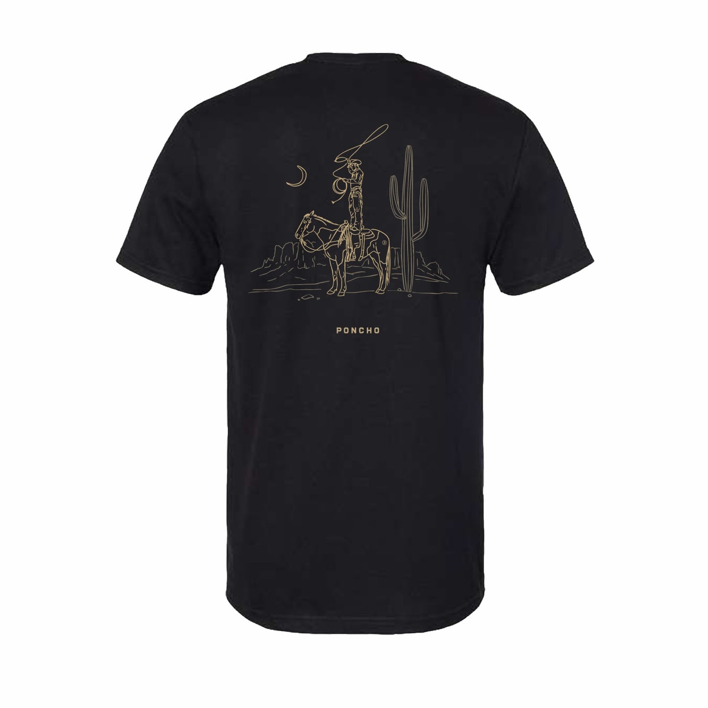 Poncho Outdoors The Cowboy Moon T-Shirt