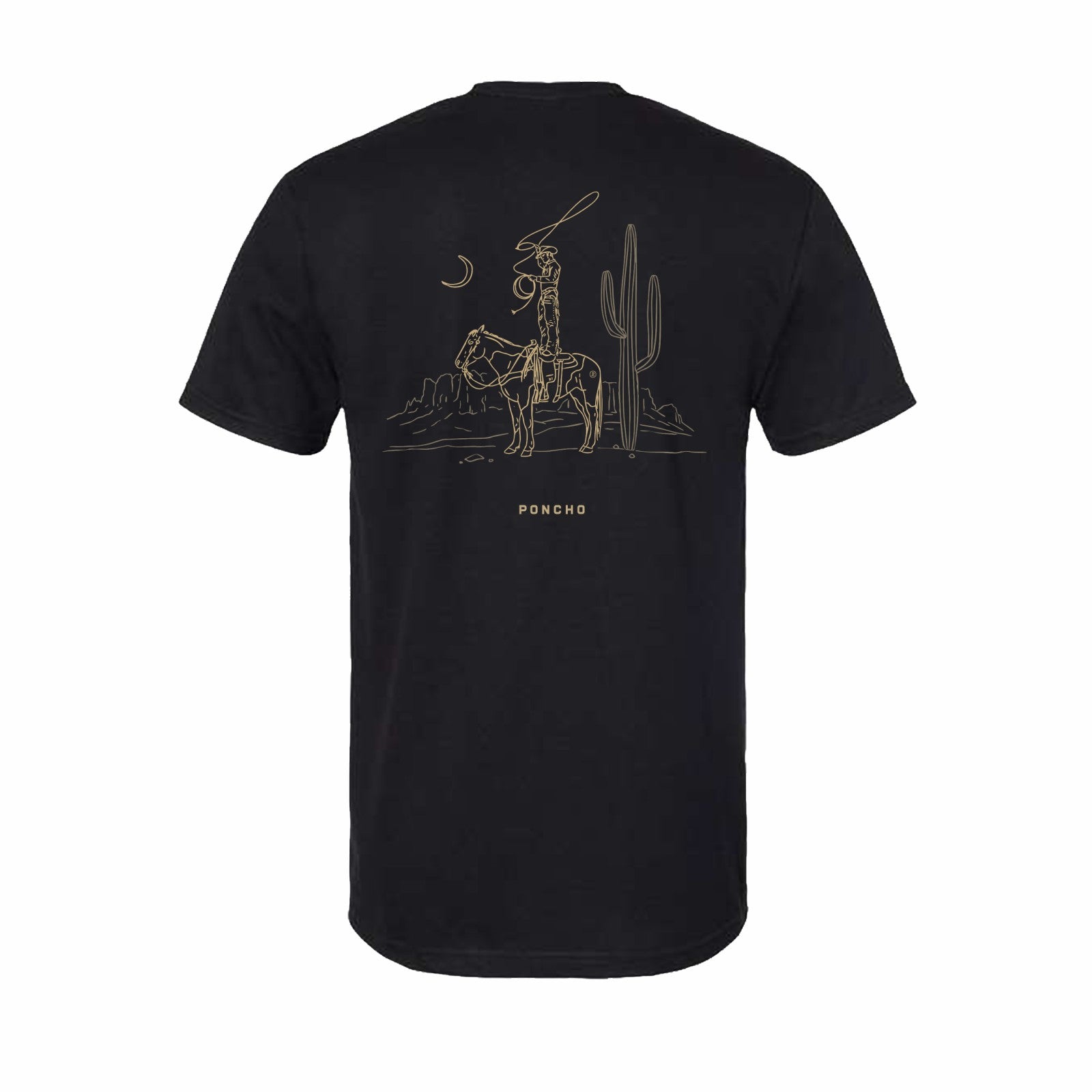 Poncho Outdoors The Cowboy Moon T-Shirt