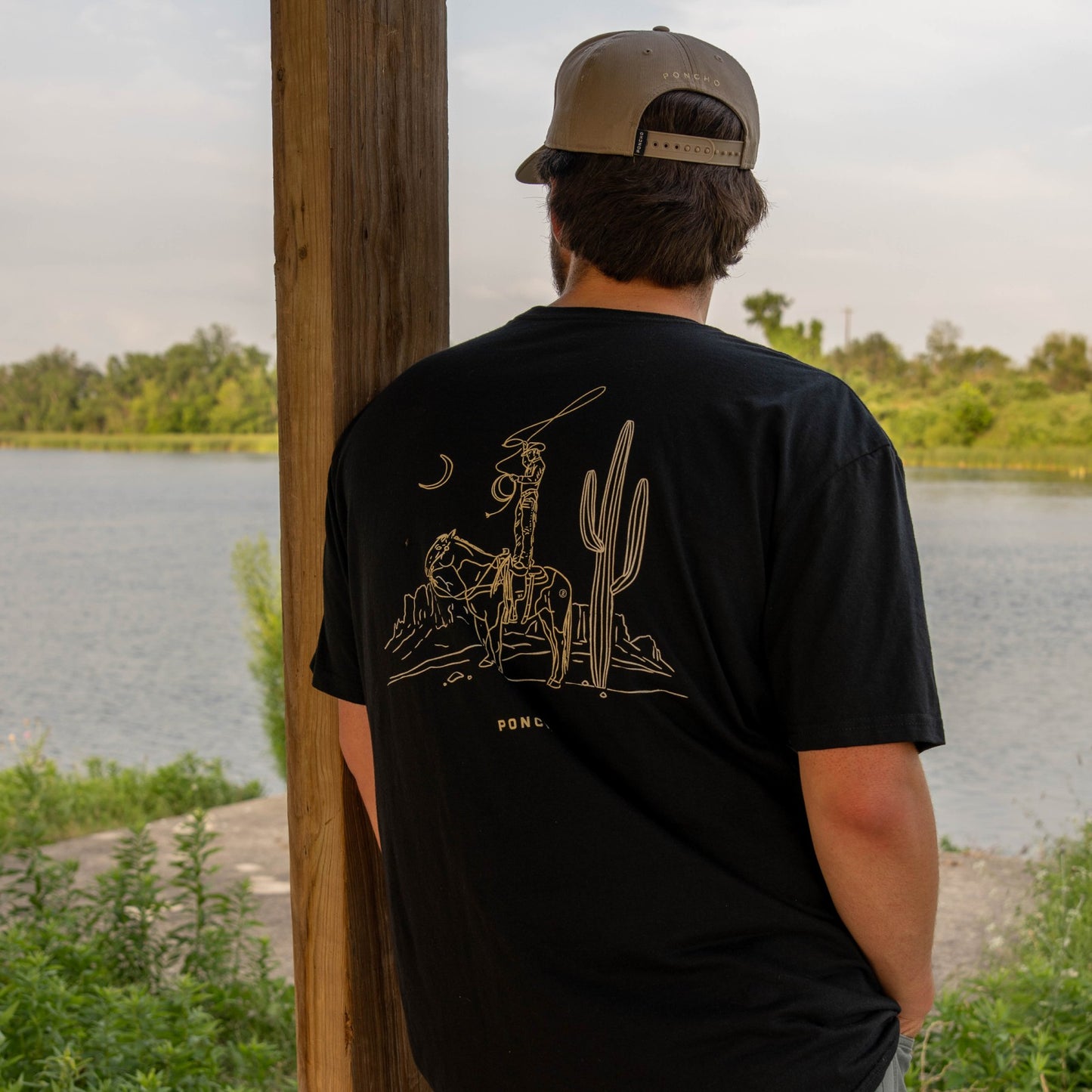 Poncho Outdoors The Cowboy Moon T-Shirt