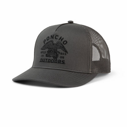 Poncho Outdoors Grey Eagle Trucker Hat