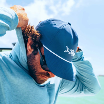 Poncho Outdoors Navy Tarpon Rope Hat