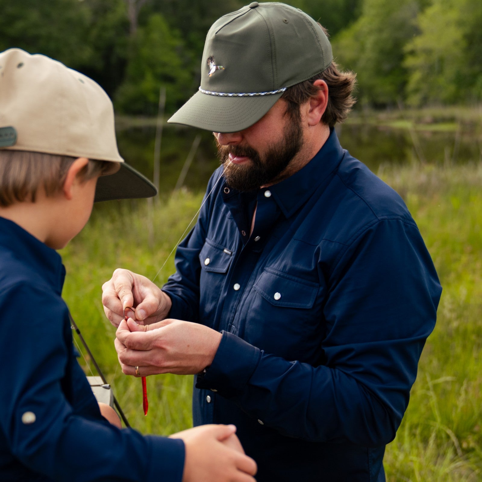 Poncho Outdoors Green Mallard Rope Hat