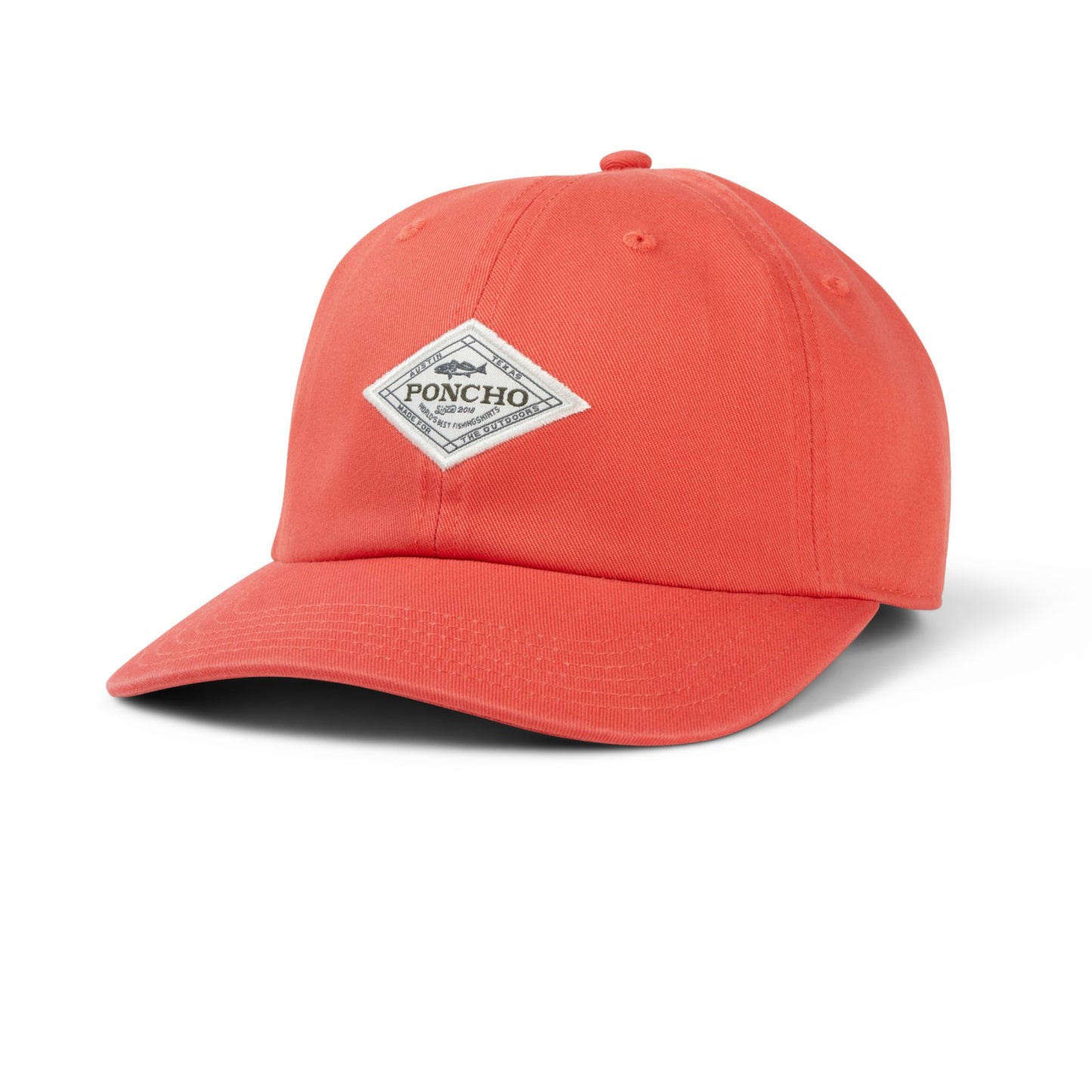 Poncho Outdoors Salmon Diamond Patch Hat