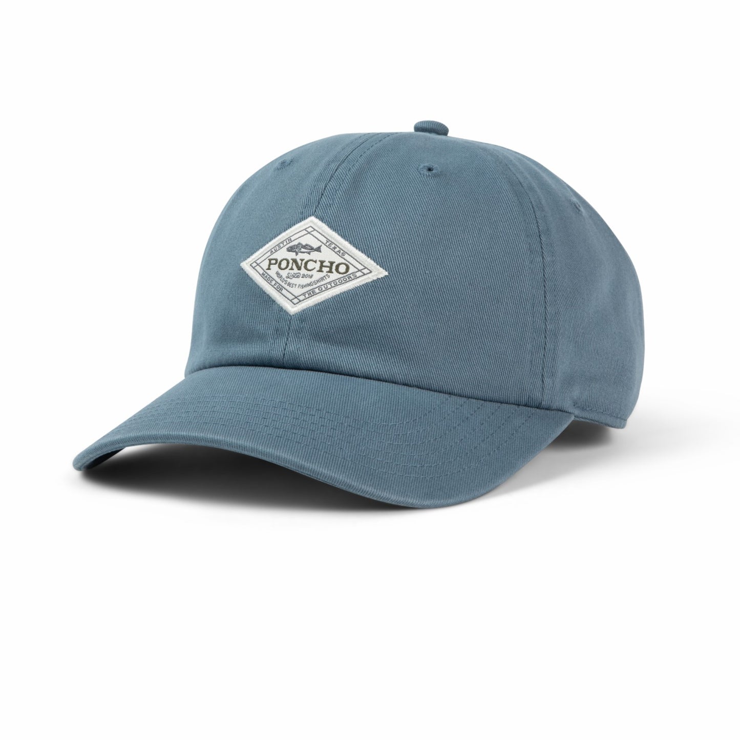 Poncho Outdoors Lake Blue Diamond Patch Hat